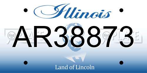 AR38873 Illinois License Plate