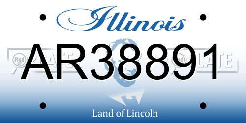 AR38891 Illinois License Plate