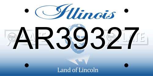 AR39327 Illinois License Plate