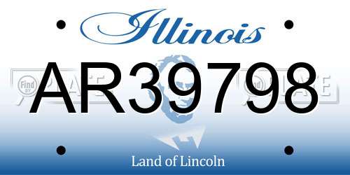 AR39798 Illinois License Plate