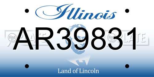 AR39831 Illinois License Plate