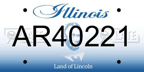 AR40221 Illinois License Plate
