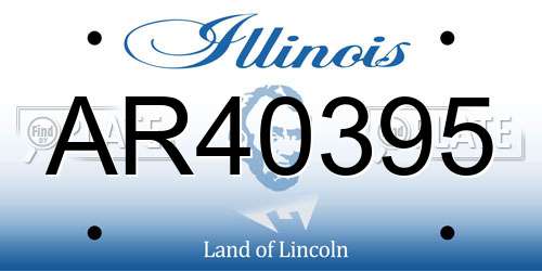 AR40395 Illinois License Plate