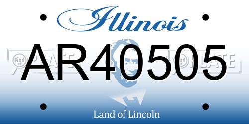 AR40505 Illinois License Plate