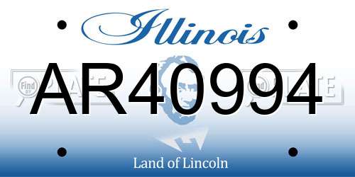 AR40994 Illinois License Plate
