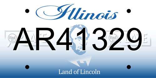 AR41329 Illinois License Plate