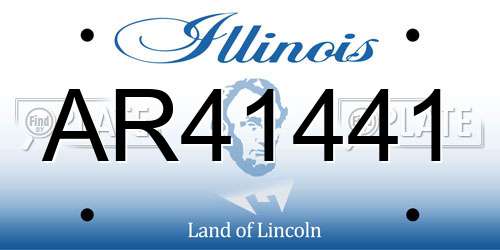 AR41441 Illinois License Plate