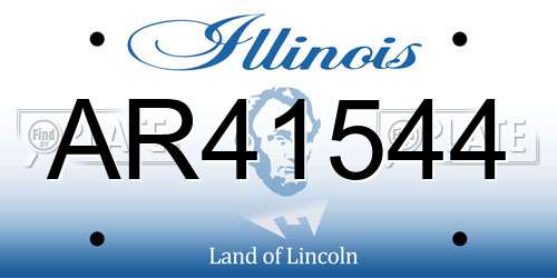 AR41544 Illinois License Plate