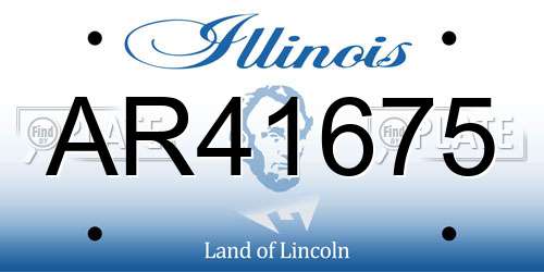 AR41675 Illinois License Plate