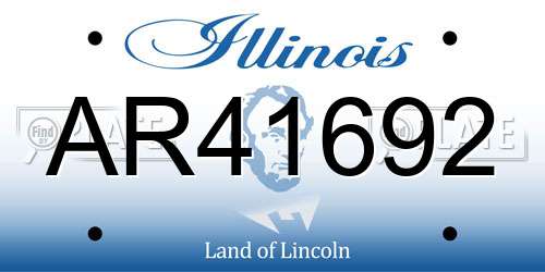 AR41692 Illinois License Plate