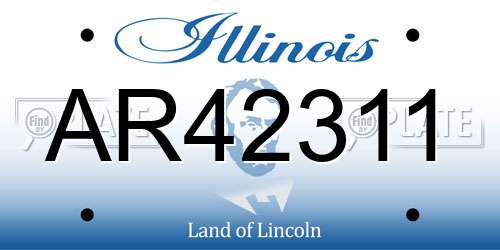 AR42311 Illinois License Plate