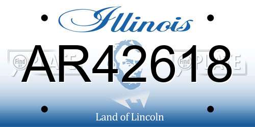 AR42618 Illinois License Plate