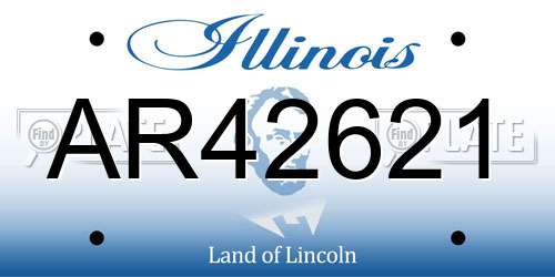 AR42621 Illinois License Plate