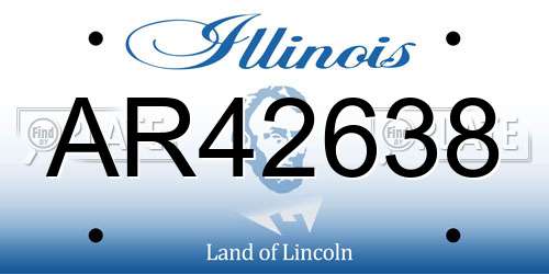 AR42638 Illinois License Plate