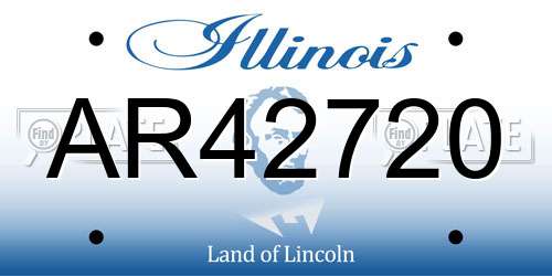 AR42720 Illinois License Plate