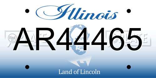 AR44465 Illinois License Plate