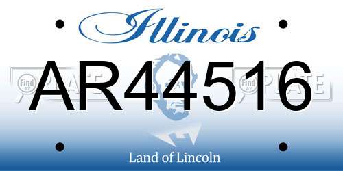 AR44516 Illinois License Plate