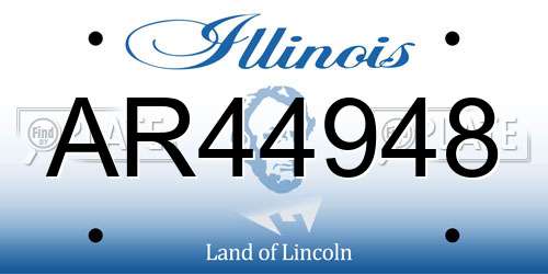 AR44948 Illinois License Plate
