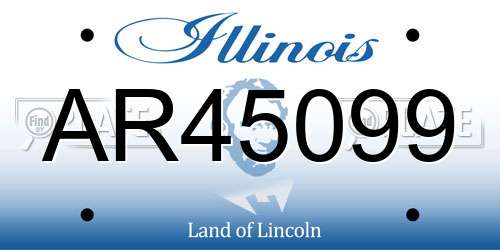 AR45099 Illinois License Plate