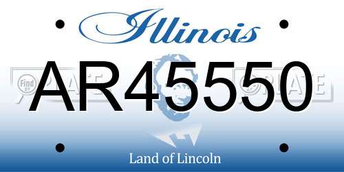 AR45550 Illinois License Plate