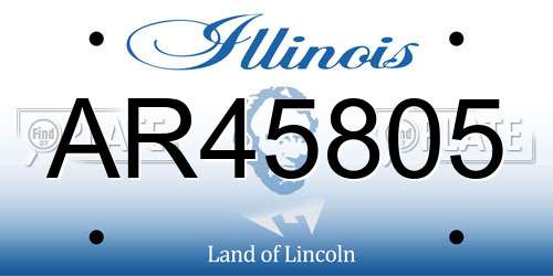 AR45805 Illinois License Plate