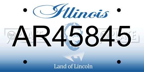 AR45845 Illinois License Plate