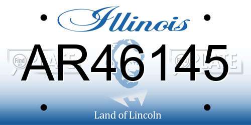 AR46145 Illinois License Plate