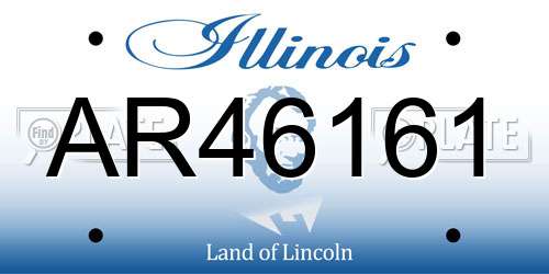 AR46161 Illinois License Plate