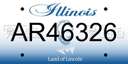 AR46326 Illinois License Plate