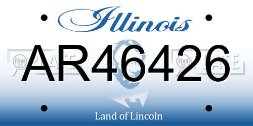 AR46426 Illinois License Plate