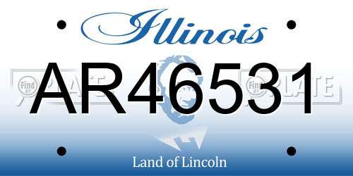 AR46531 Illinois License Plate