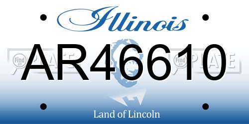 AR46610 Illinois License Plate