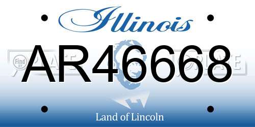 AR46668 Illinois License Plate