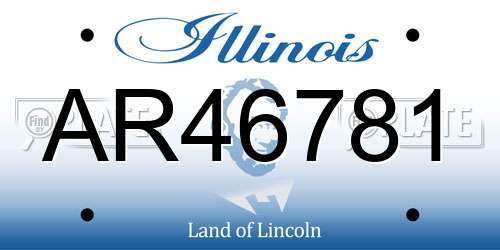 AR46781 Illinois License Plate