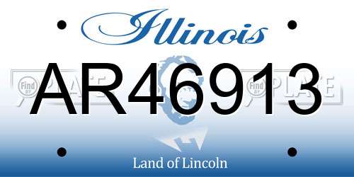 AR46913 Illinois License Plate