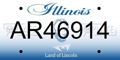 AR46914 Illinois License Plate