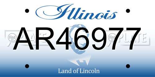 AR46977 Illinois License Plate