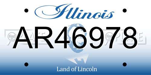 AR46978 Illinois License Plate
