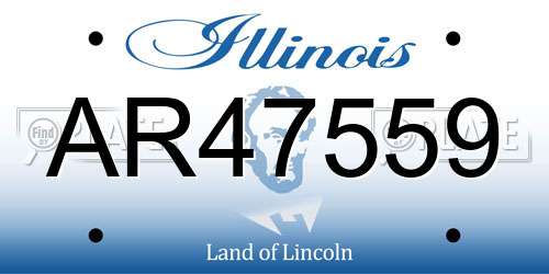 AR47559 Illinois License Plate