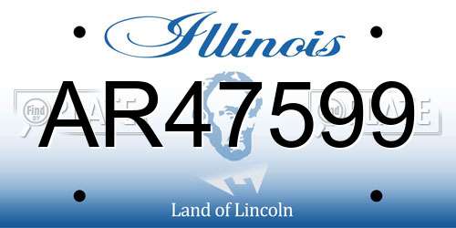 AR47599 Illinois License Plate