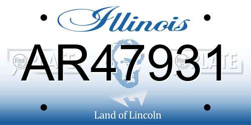 AR47931 Illinois License Plate