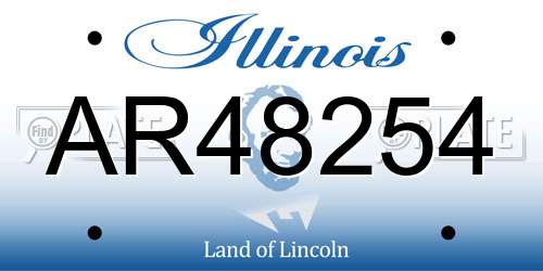AR48254 Illinois License Plate