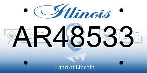 AR48533 Illinois License Plate