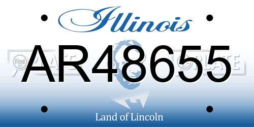 AR48655 Illinois License Plate