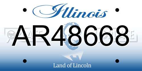 AR48668 Illinois License Plate