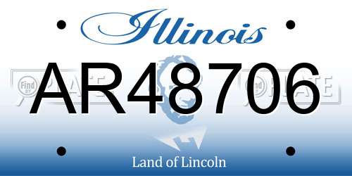 AR48706 Illinois License Plate