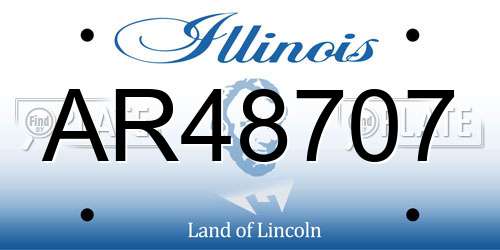 AR48707 Illinois License Plate