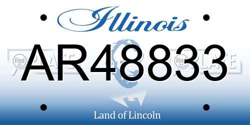 AR48833 Illinois License Plate