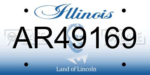 AR49169 Illinois License Plate