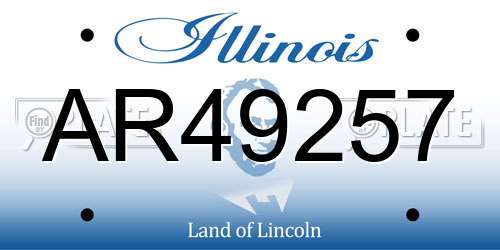AR49257 Illinois License Plate